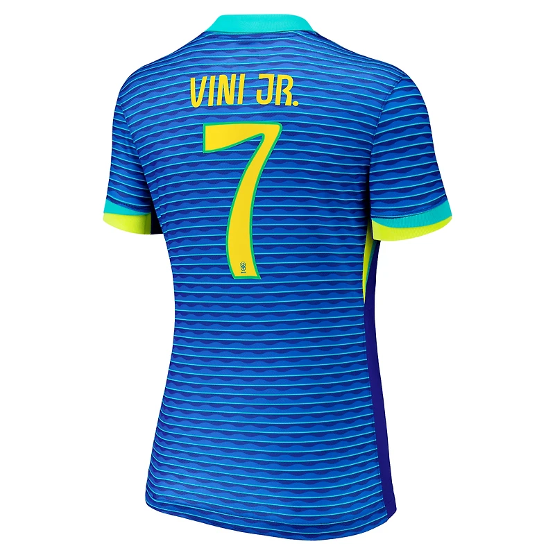 Maillot Nike Vini Jr. bleu pour femme, réplique de l'équipe nationale du Brésil 2024 extérieur