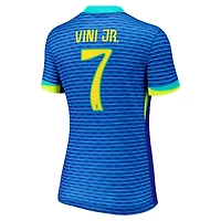 Maillot Nike Vini Jr. bleu pour femme, réplique de l'équipe nationale du Brésil 2024 extérieur