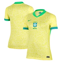 Women's Nike  Yellow Brazil National Team 2024 Home Stadium Replica Jersey
