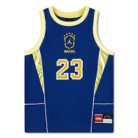 Youth Jordan Brand Yellow Brazil National Team Mesh Basketball Fashion Jersey