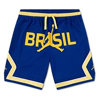 Youth Jordan Brand Royal Brazil National Team Mesh Demand Dri-FIT Shorts