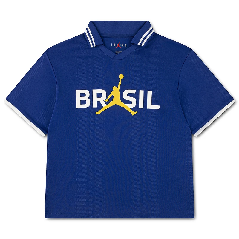 Polo jaune Jordan Brand pour jeunes de l'équipe nationale du Brésil
