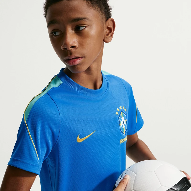 Maillot Nike Strike Dri-FIT bleu pour jeunes, équipe nationale du Brésil 2026
