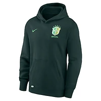 Youth Nike Green Brazil National Team Club Fleece Pullover Hoodie