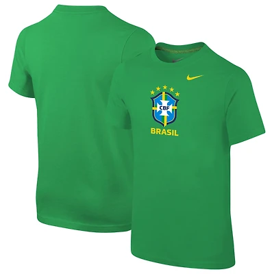 T-shirt vert de l'équipe nationale du Brésil Nike Core Team pour jeune