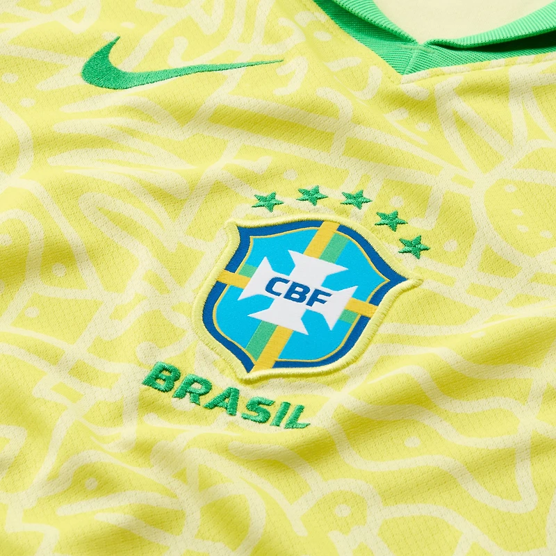 Youth Nike Yellow Brazil National Team 2024 Home Replica Jersey