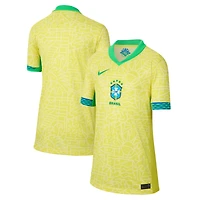 Maillot Nike pour homme, jaune, réplique de l'équipe nationale du Brésil 2024 domicile