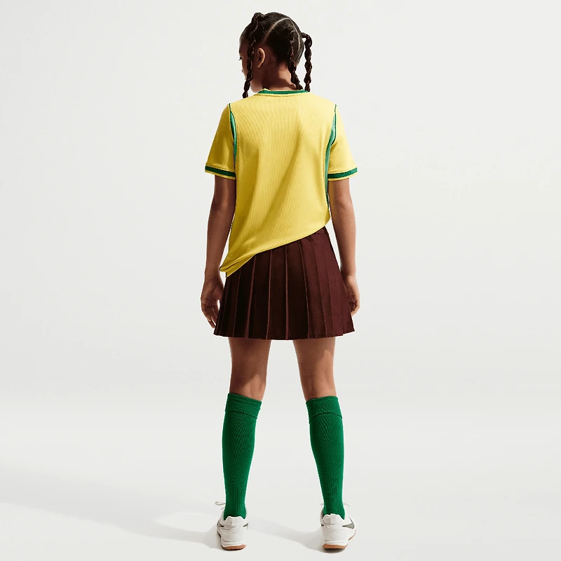Maillot réplique domicile Nike jaune pour jeunes de l'équipe nationale du Brésil 2026