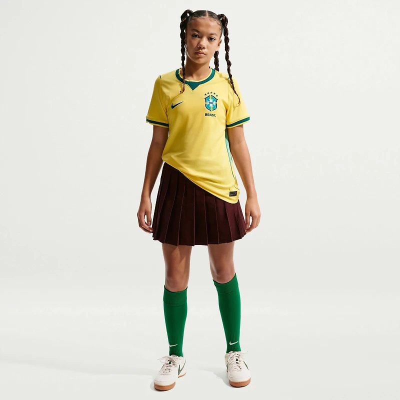 Youth Nike Yellow Brazil National Team 2026 Home Stadium Replica Jersey