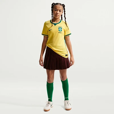 Maillot réplique domicile Nike jaune pour jeunes de l'équipe nationale du Brésil 2026