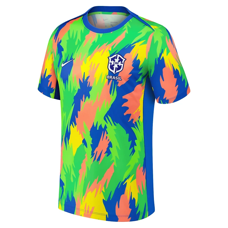 Men's Nike Blue Brazil Women's National Team 2025 Academy Pro Pre-Match Performance Top