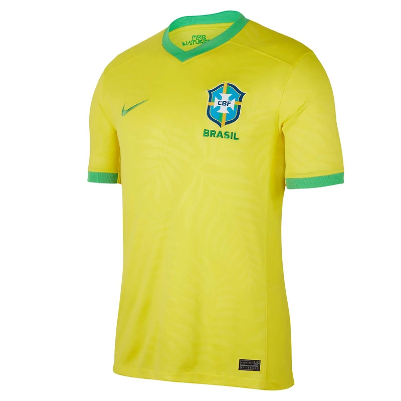 Maillot Nike pour homme, jaune, réplique de l'équipe nationale féminine du Brésil 2023 domicile