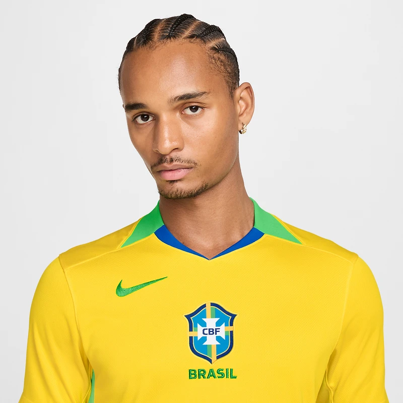 Men's Nike Yellow Brazil Women's National Team 2025/26 Home Replica Jersey
