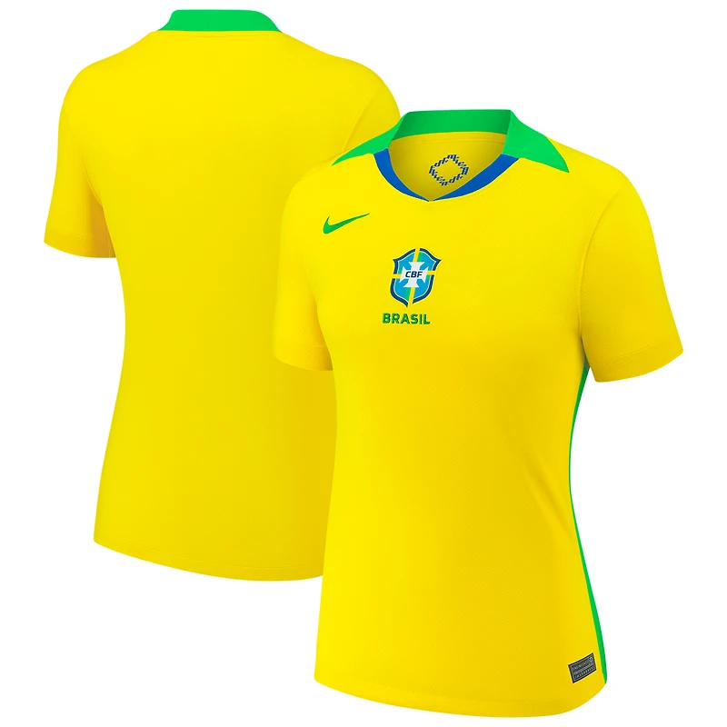 Women's Nike Yellow Brazil National Team 2025/26 Home Replica Jersey