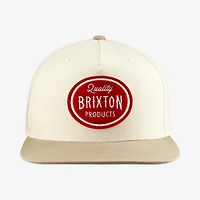 Unisex Brixton  White Henry Snapback Hat