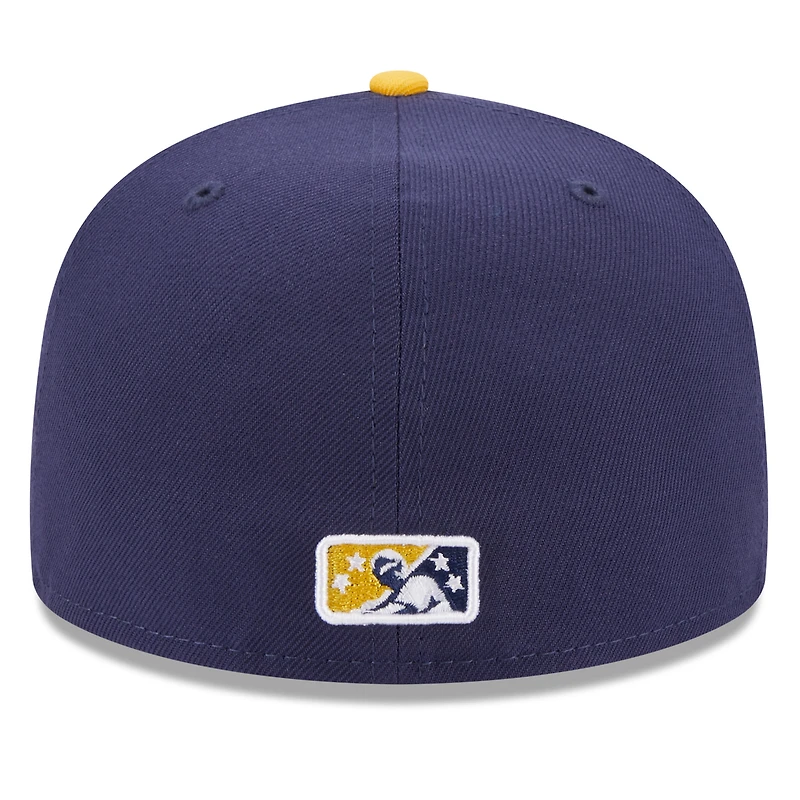 Men's New Era Navy Brooklyn Cyclones Authentic Collection Alternate Logo 59FIFTY Fitted Hat