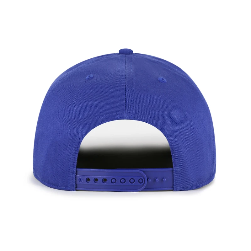 Men's '47 Royal/Brown Brooklyn Dodgers Cooperstown Break Wood Suede Hitch Adjustable Hat
