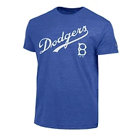 T-shirt homme Champion Royal Brooklyn Dodgers Cooperstown Wordmark Lockup Tri-Blend