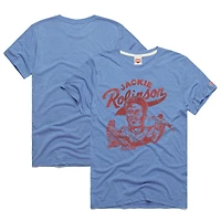 Men's Homage Jackie Robinson Light Blue Brooklyn Dodgers Graphic Player T-Shirt