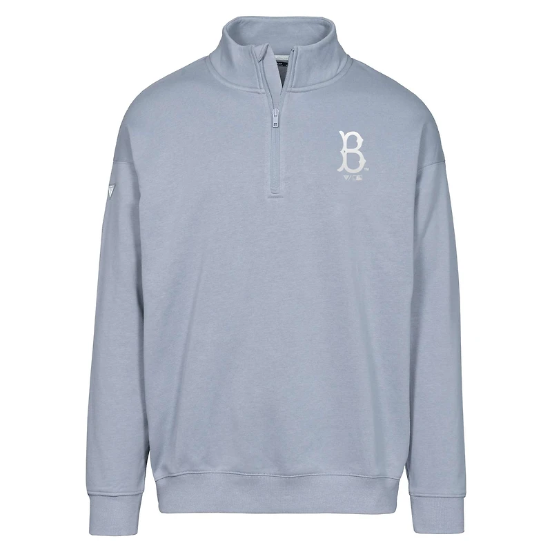 Sweat-shirt à glissière quart de tour Murray gris la collection Cooperstown des Brooklyn Dodgers Levelwear pour homme
