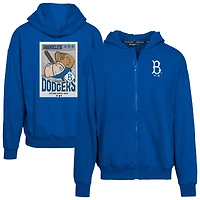 Men's Levelwear  Royal Brooklyn Dodgers Uphill City Core Logo Cooperstown Collection Full-Zip Hoodie