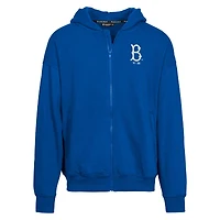 Sweat à capuche entièrement zippé pour homme Levelwear Royal Brooklyn Dodgers Uphill City Core Logo Cooperstown Collection