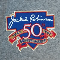 Men's Mitchell & Ness Jackie Robinson Gray Brooklyn Dodgers Cooperstown Collection Legends T-Shirt