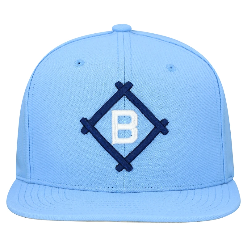 Casquette snapback basique bleu clair Mitchell & Ness pour homme, collection Cooperstown, Brooklyn Dodgers