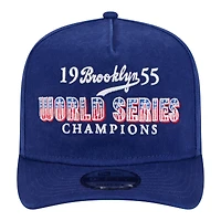 Men's New Era Royal Brooklyn Dodgers 1955 World Series Champions Throwback 9FIFTY A-Frame Snapback Hat