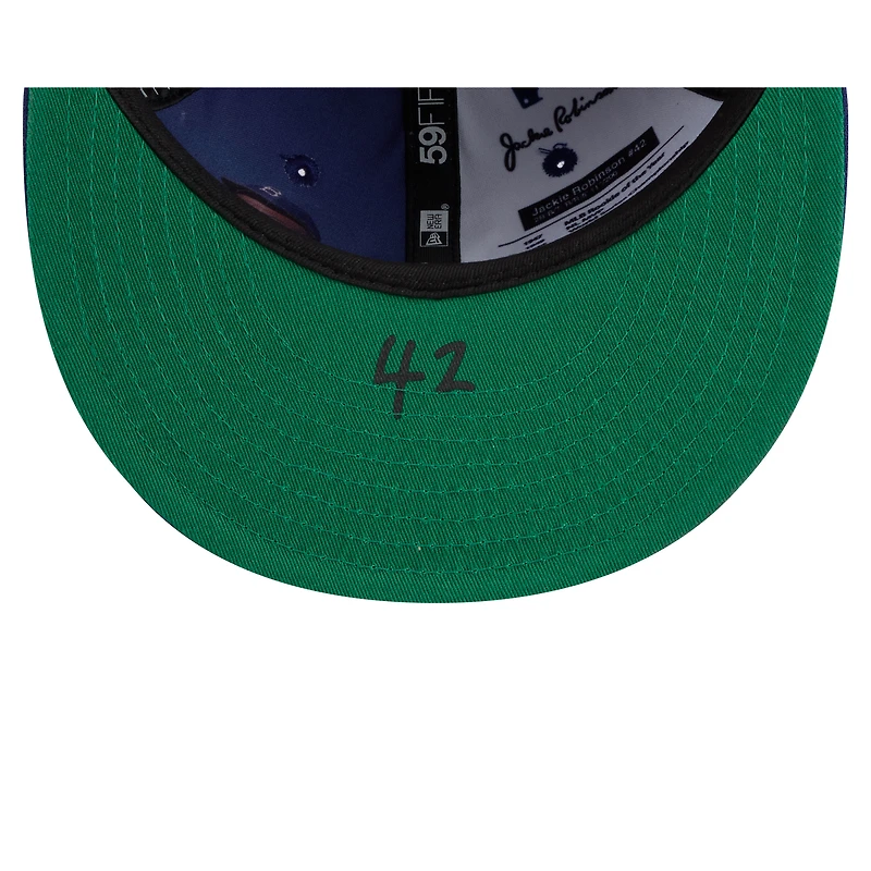 Casquette ajustée New Era Royal Brooklyn Dodgers 2026 Jackie Robinson Day 59FIFTY pour homme