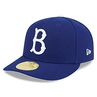 Men's New Era Royal Brooklyn Dodgers Baseball Hall of Fame 59FIFTY Low Profile Fitted Hat