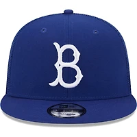 Casquette New Era Royal Brooklyn Dodgers Cooperstown Collection Team Color Trucker 9FIFTY Snapback pour homme