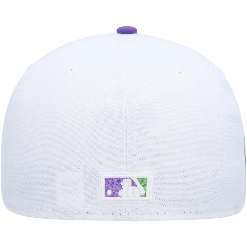 Casquette ajustée 59FIFTY pour homme avec écusson latéral Brooklyn Dodgers New Era blanche