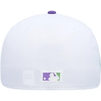 Casquette ajustée 59FIFTY pour homme avec écusson latéral Brooklyn Dodgers New Era blanche