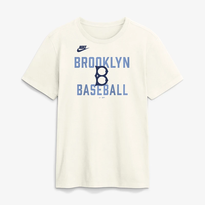 Men's Nike Cream Brooklyn Dodgers Cooperstown Collection ‘70s Inspired T-Shirt