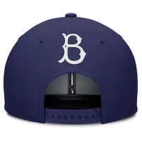Casquette Nike Pro Performance Snapback Cooperstown Collection pour homme Gris/Bleu royal Brooklyn Dodgers
