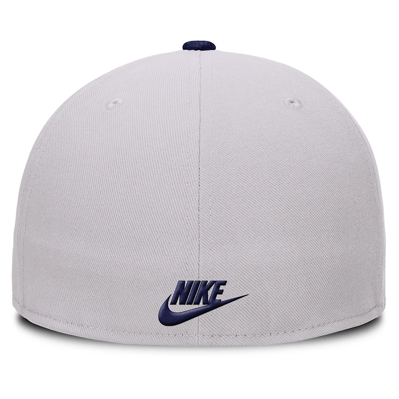 Casquette ajustée Nike grise pour homme, collection Cooperstown des Brooklyn Dodgers True Performance