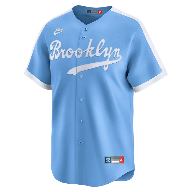 Men's Nike Jackie Robinson Light Blue Brooklyn Dodgers Cooperstown Collection Limited Jersey