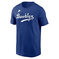 Men's Nike Jackie Robinson Royal Brooklyn Dodgers Cooperstown Collection Fuse Name & Number T-Shirt