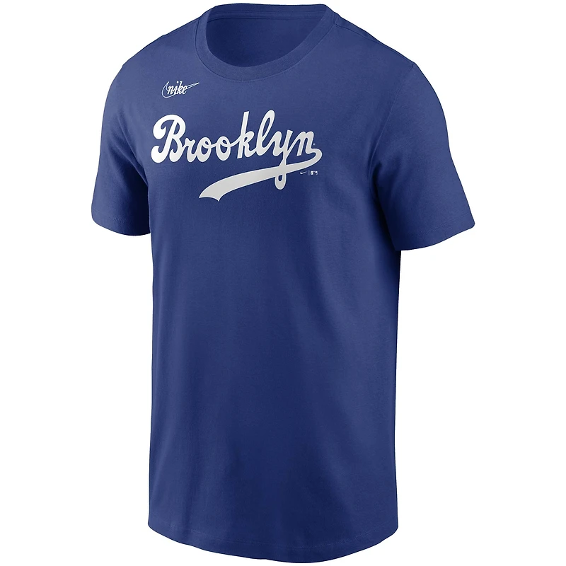 Men's Nike Jackie Robinson Royal Brooklyn Dodgers Cooperstown Collection Name & Number T-Shirt