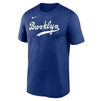 T-shirt Nike Jackie Robinson Royal pour homme, avec nom et numéro légendaires des Brooklyn Dodgers