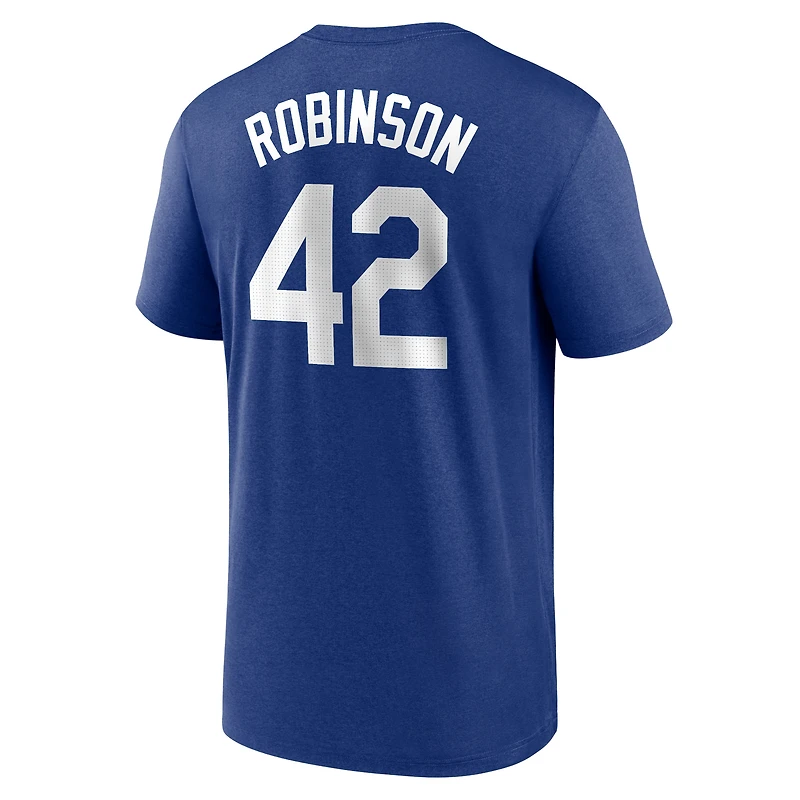 T-shirt Nike Jackie Robinson Royal pour homme, avec nom et numéro légendaires des Brooklyn Dodgers