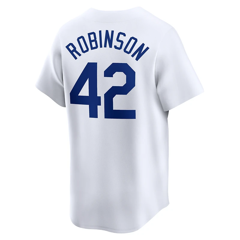 Men's Nike Jackie Robinson White Brooklyn Dodgers Throwback Cooperstown Collection Limited Jersey
