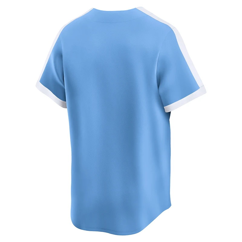 Maillot Nike bleu clair pour homme des Brooklyn Dodgers, collection Cooperstown, édition limitée