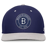 Men's Nike Navy/Silver Brooklyn Dodgers Cooperstown Collection Pro Dri-FIT Snapback Hat