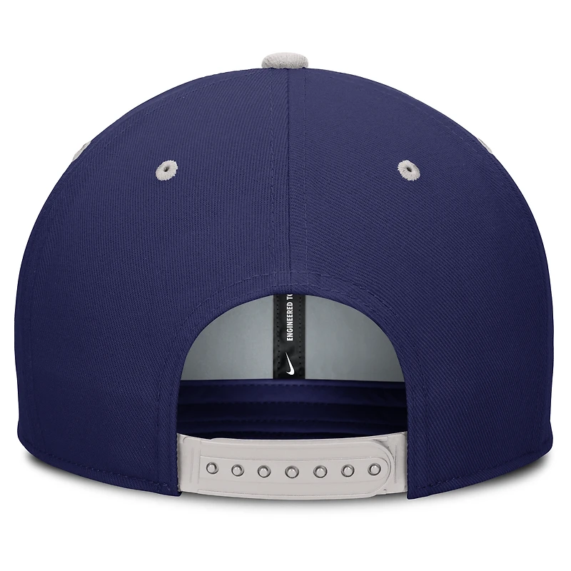 Men's Nike Navy/Silver Brooklyn Dodgers Cooperstown Collection Pro Dri-FIT Snapback Hat
