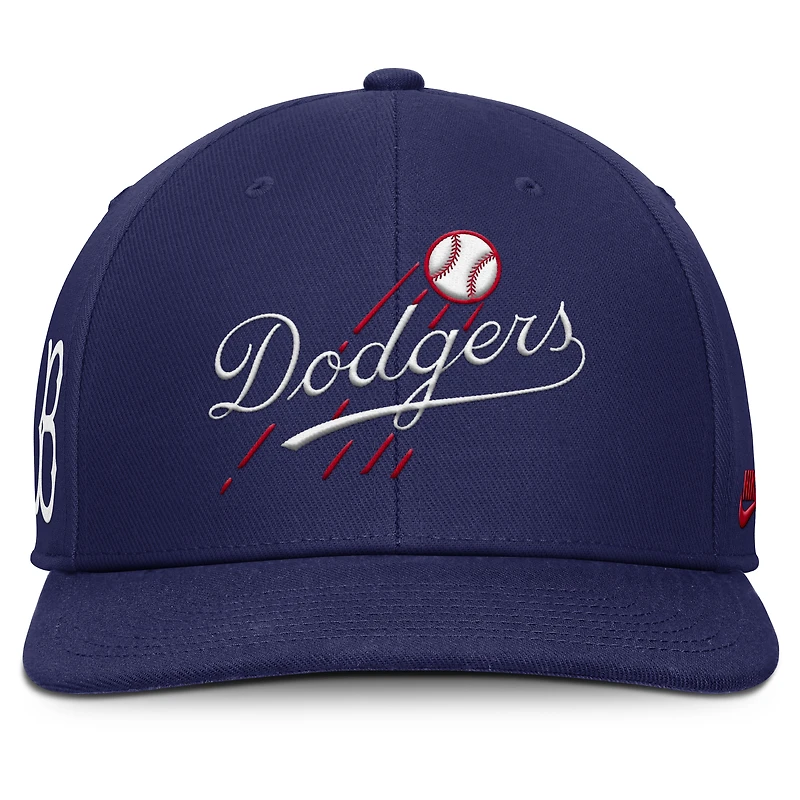 Casquette Snapback Nike Pro Performance Brooklyn Dodgers bleu marine pour homme