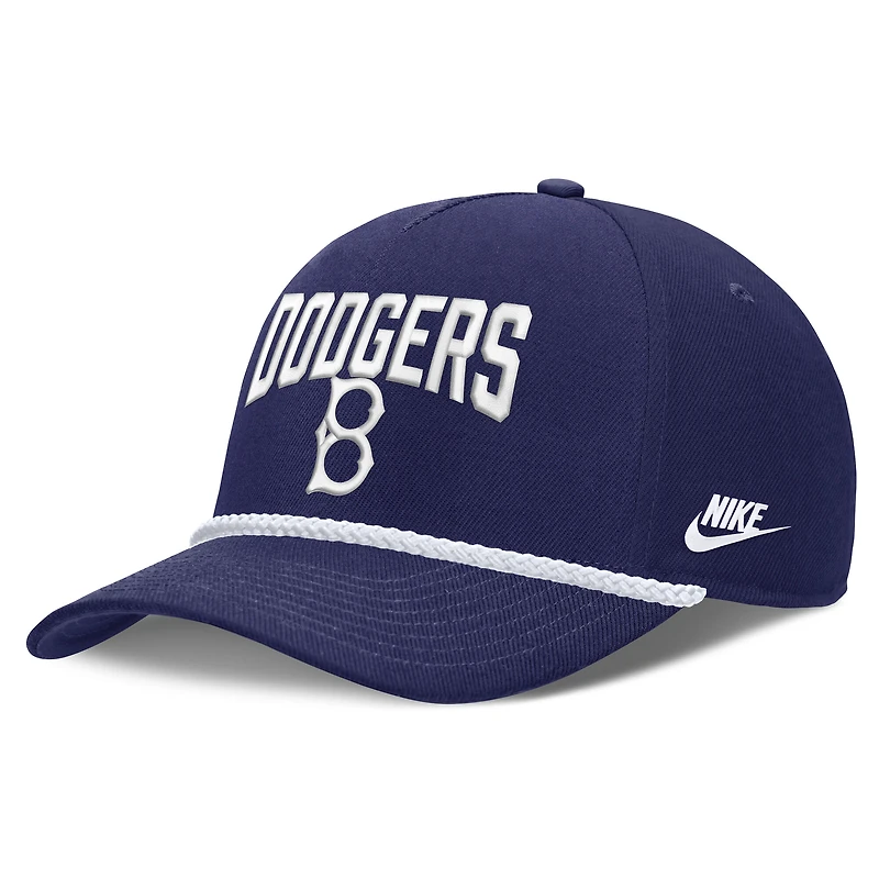 Casquette ajustable Nike Royal Brooklyn Dodgers Cooperstown Rise pour homme