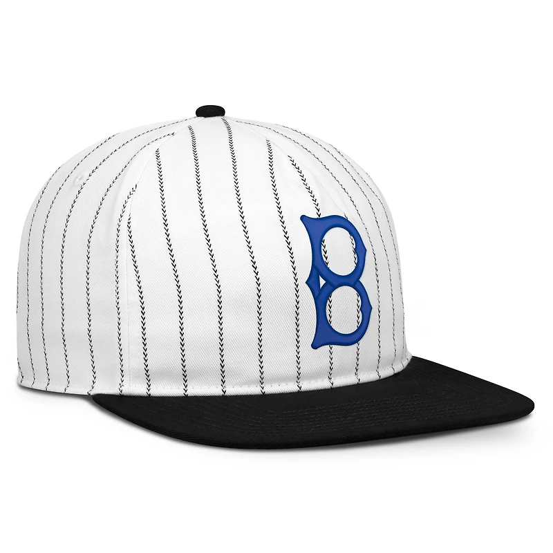 Casquette ajustable Nike Pro Brooklyn Dodgers Cooperstown Collection blanche et noire pour homme
