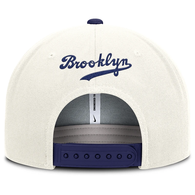 Men's Nike White/Royal Brooklyn Dodgers Cooperstown Collection Pro Dri-FIT Snapback Hat